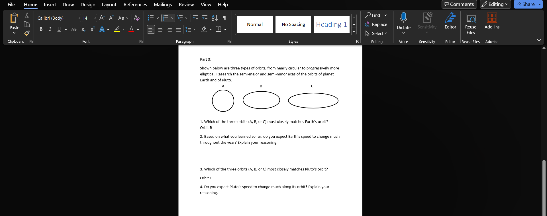 Solved Shown Below Are Three Types Of Orbits, From Nearly | Chegg.com