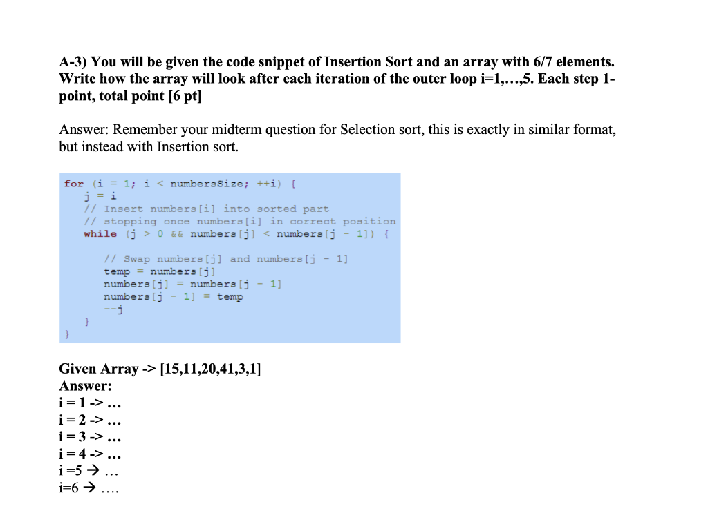 Solved A) Algorithm Complexity, Big-0 Notation and Sorting | Chegg.com