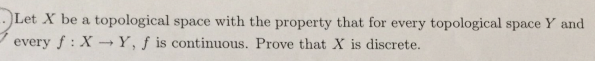 Solved Let X Be A Topological Space With The Property That | Chegg.com