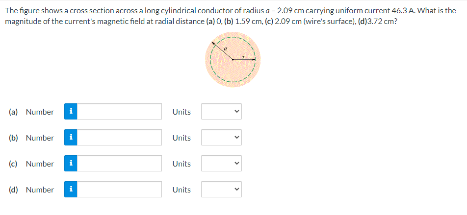 Solved The figure shows a cross section across a long | Chegg.com