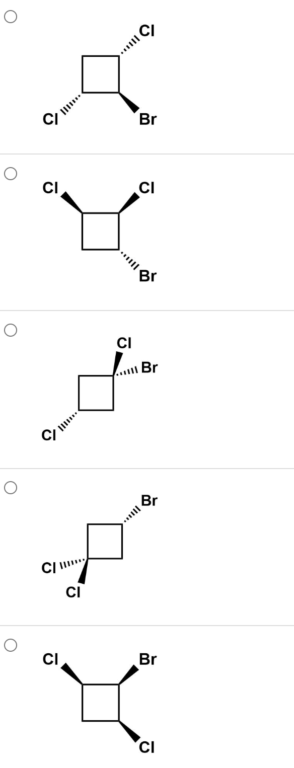 Solved Which Of The Following Molecules Is Chiral? | Chegg.com