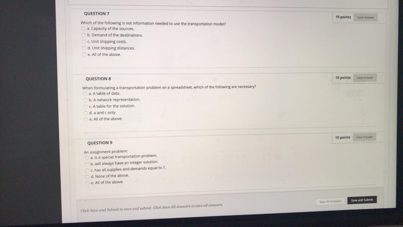 Solved QUESTION 7 10 points Save Answer Which of the | Chegg.com
