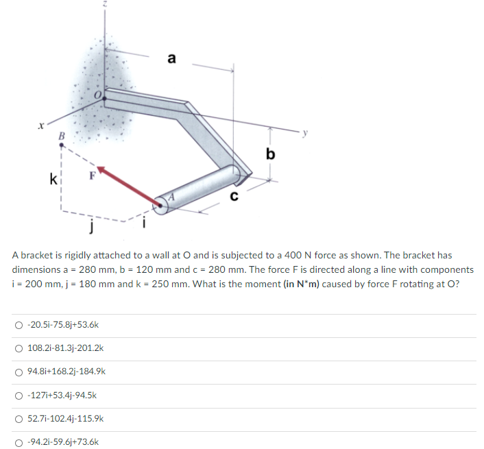 Solved A B - Y B K F с A Bracket Is Rigidly Attached To A | Chegg.com