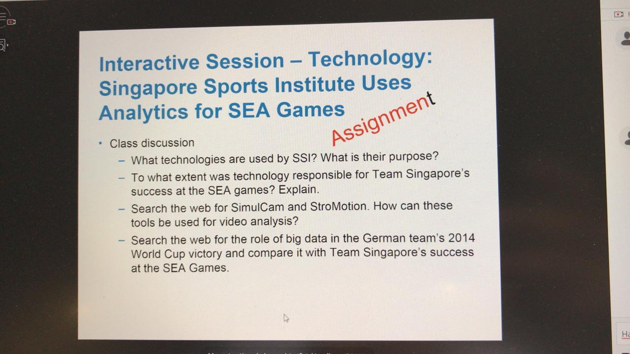 Solved Interactive Session Technology Singapore Sports