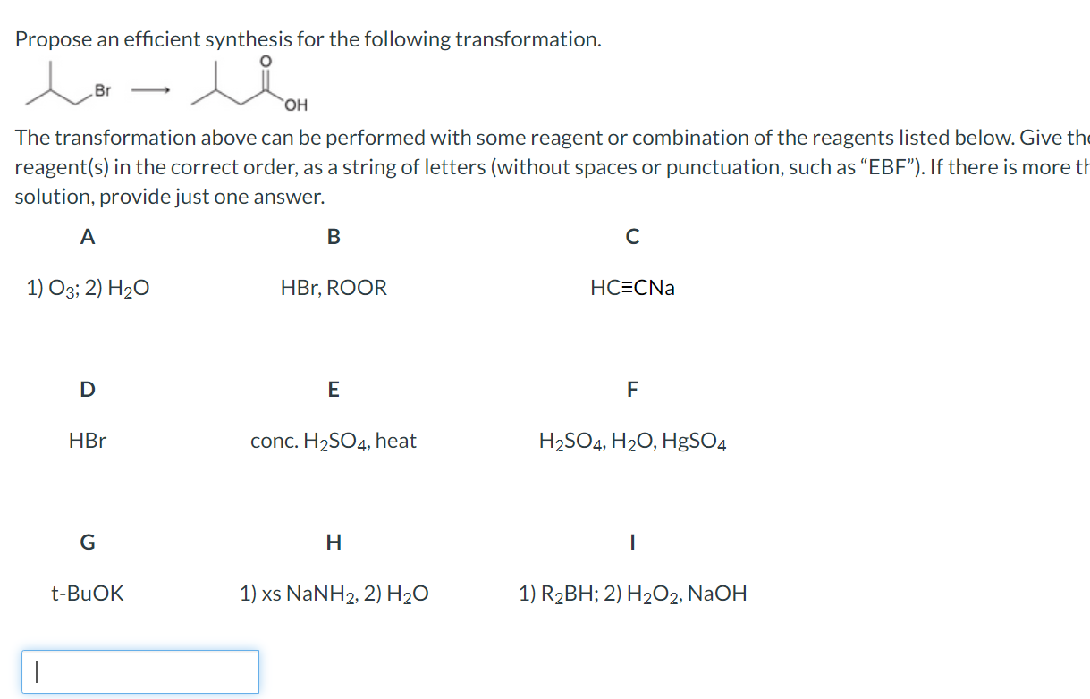 Solved Propose an efficient synthesis for the following | Chegg.com