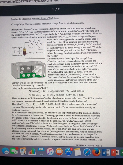 Solved 620Module201 20Battery 20worksneet.pdi 1 /2
