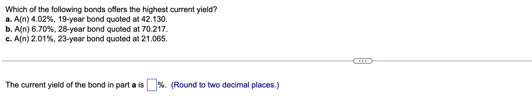 Solved Which Of The Following Bonds Offers The Highest | Chegg.com