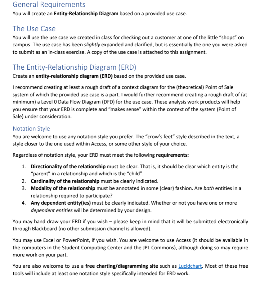 Solved General Requirements You will create an | Chegg.com