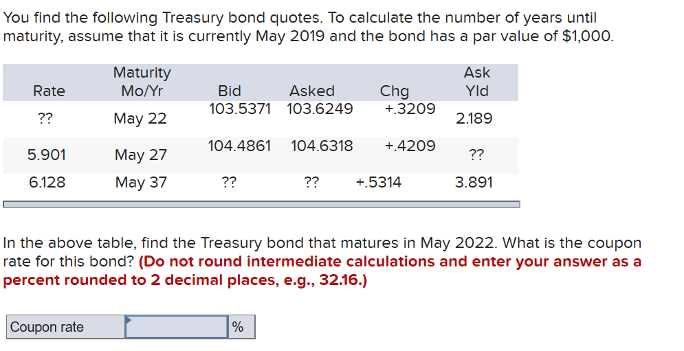 Solved You Find The Following Treasury Bond Quotes. To | Chegg.com