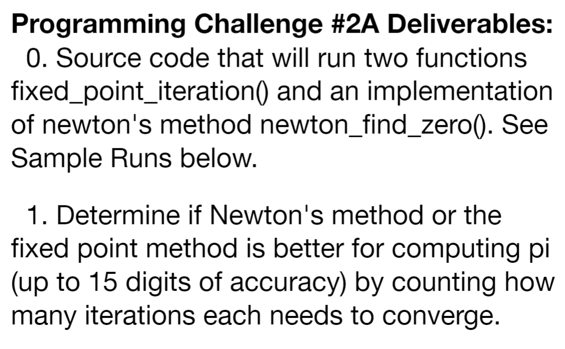 Solved Programming Challenge \#2A Deliverables: 0 . Source | Chegg.com