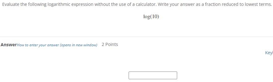 Solved Evaluate the following logarithmic expression without | Chegg.com