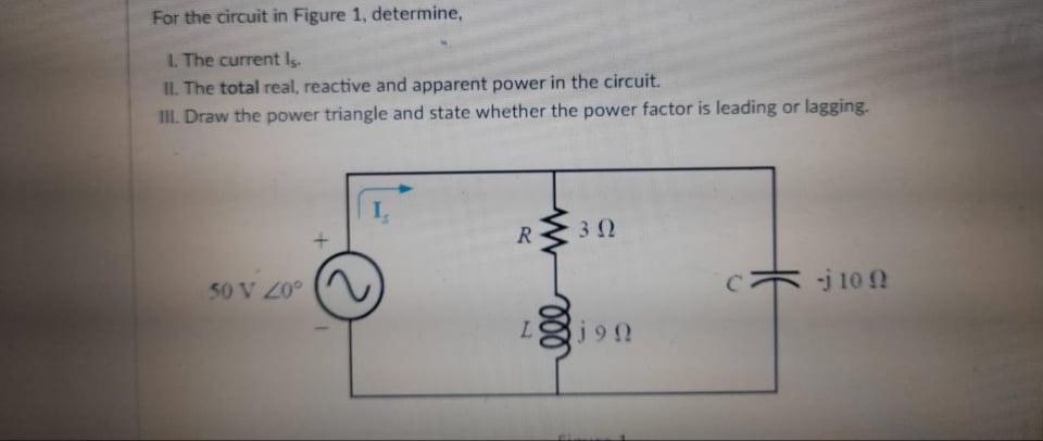 Solved For the circuit in Figure 1, determine, 1. The | Chegg.com