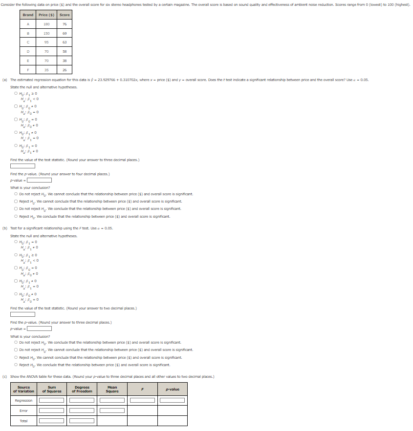 Solved State the null and alternstive hypotheses. | Chegg.com