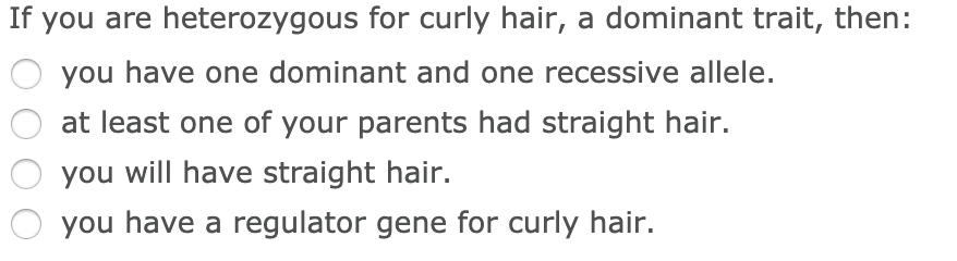 Solved If You Are Heterozygous For Curly Hair A Dominant