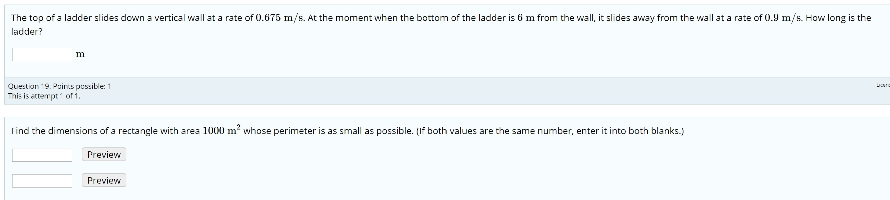 Solved The top of a ladder slides down a vertical wall at a