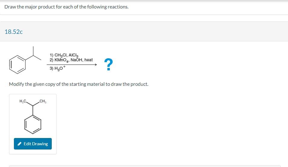 Solved Draw the major product for each of the following | Chegg.com