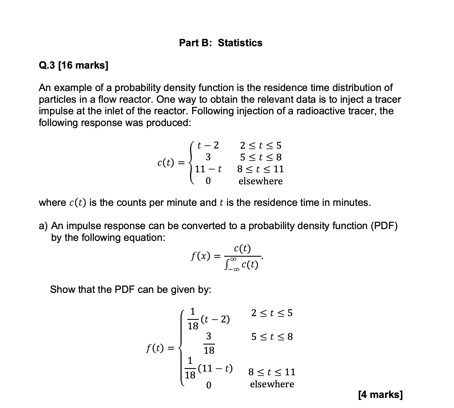 Solved An Example Of A Probability Density Function Is The Chegg Com