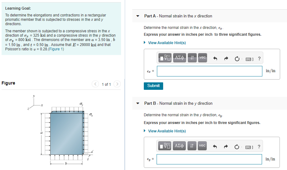 Solved The Member Shown Is Subjected To A Compressive Stress | Chegg.com