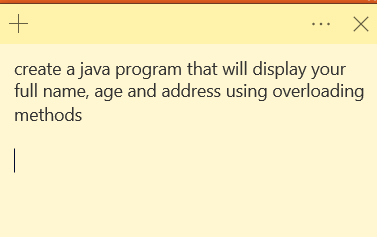 Solved + Х create a java program that will display your full | Chegg.com