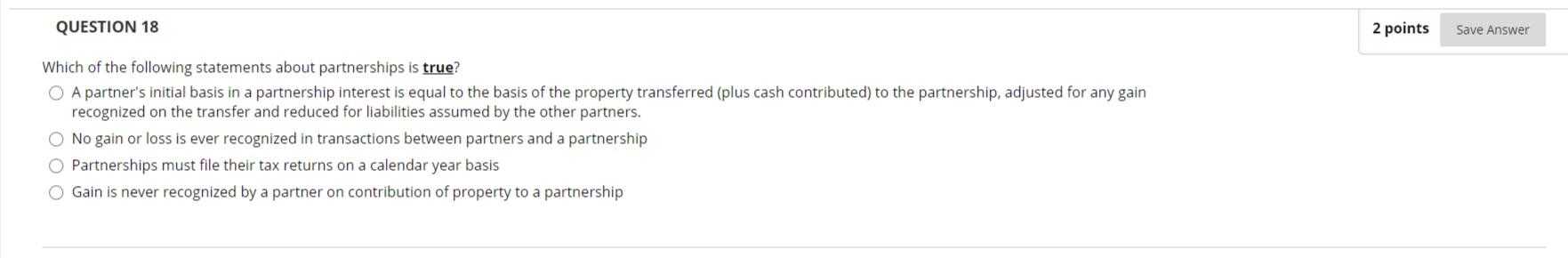 Solved QUESTION 18 2 points Save Answer Which of the | Chegg.com