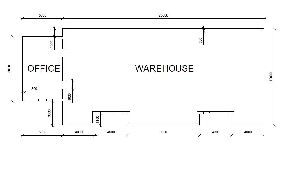 Solved what is the leasable area for the warehouse