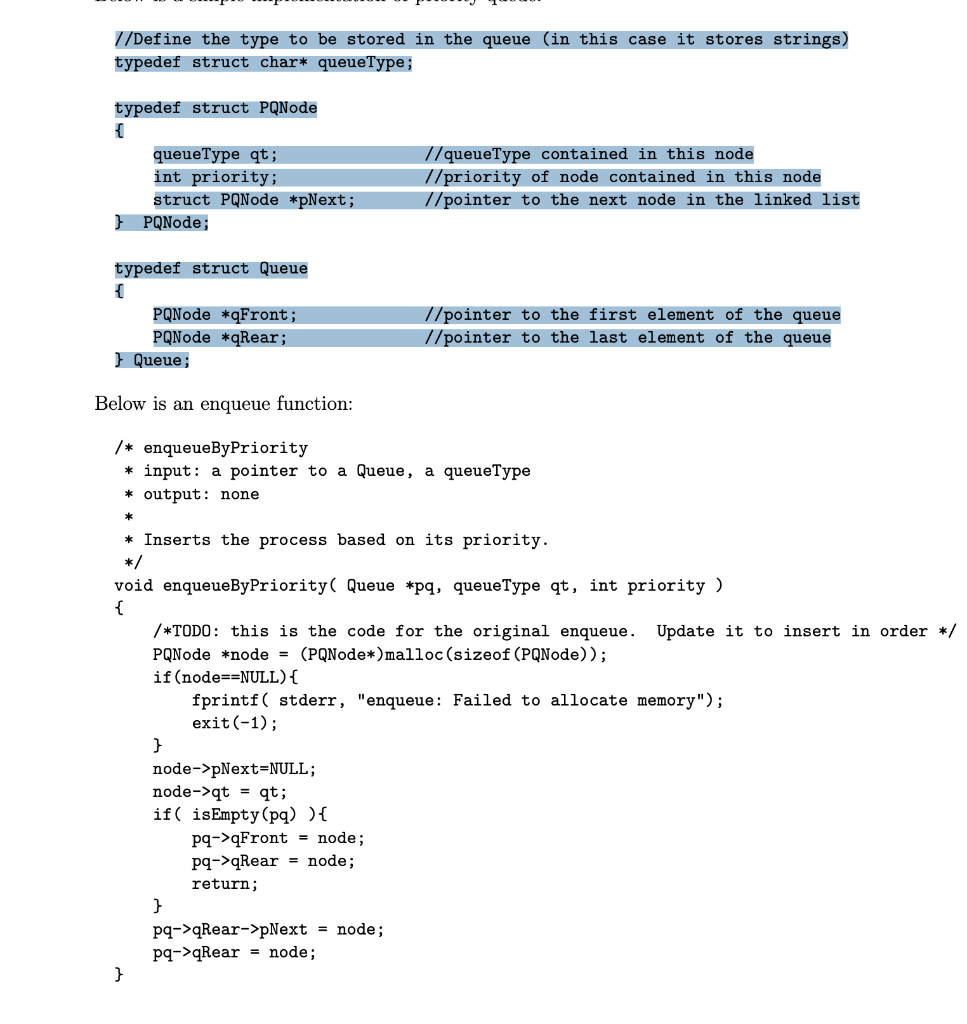 Solved //Define the type to be stored in the queue (in this | Chegg.com