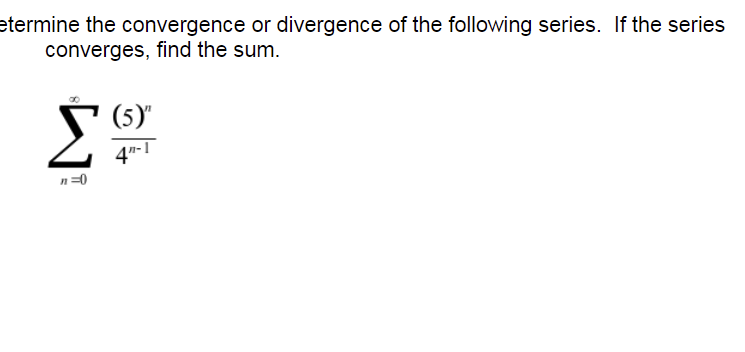 Solved termine the convergence or divergence of the | Chegg.com