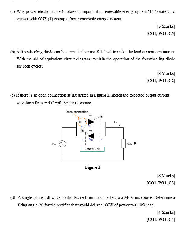 Solved (a) Why power electronics technology is important in | Chegg.com