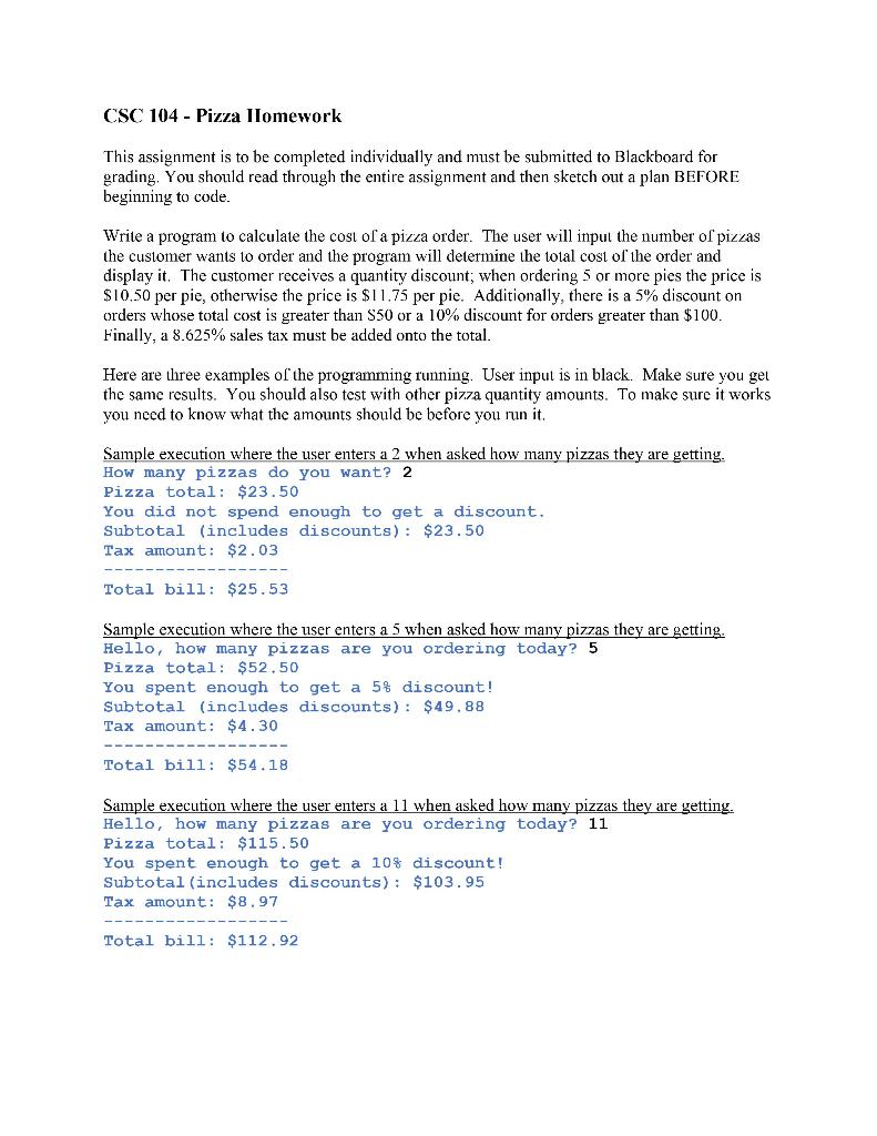 pizza study design assignment coursera solution