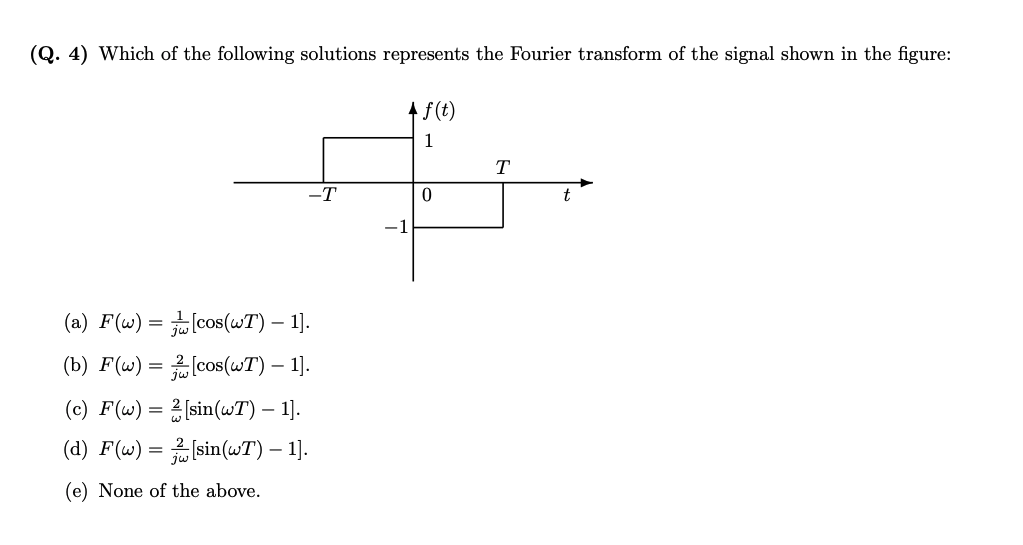 Q 4 Which Of The Following Solutions Represents Chegg Com