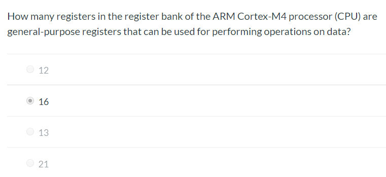 Solved How Many Registers In The Register Bank Of The Arm Chegg Com