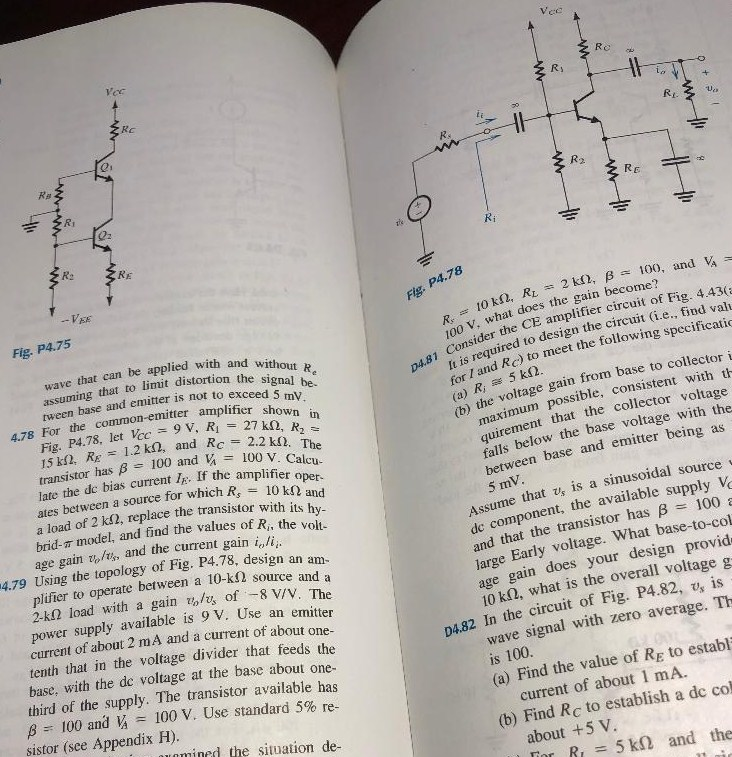 Solved Rc Fig. P4.75 Ry that can be applied with and with | Chegg.com