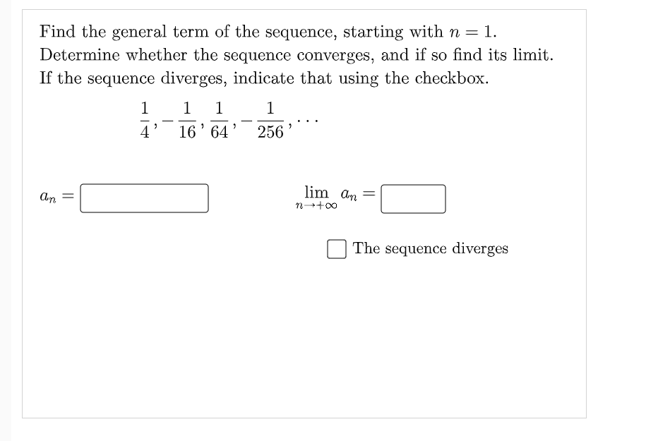 Solved Find The General Term Of The Sequence Starting With