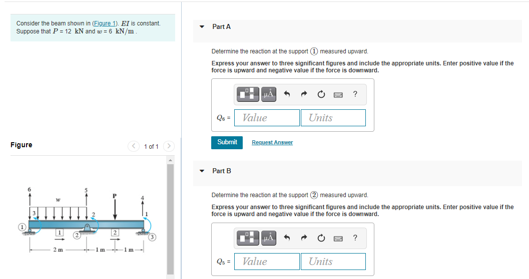 Solved Consider the beam shown in (Figure 1). EI is | Chegg.com