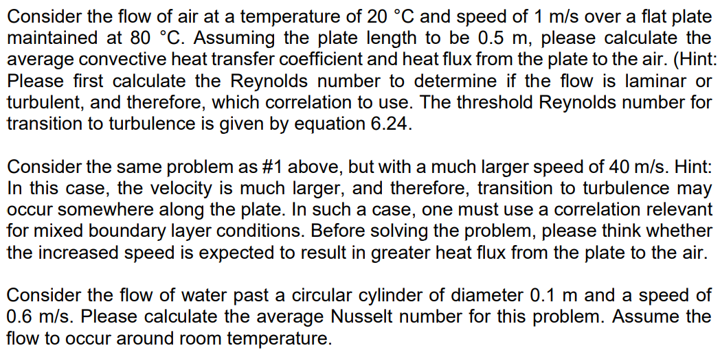 Solved Consider the flow of air at a temperature of 20 °C | Chegg.com