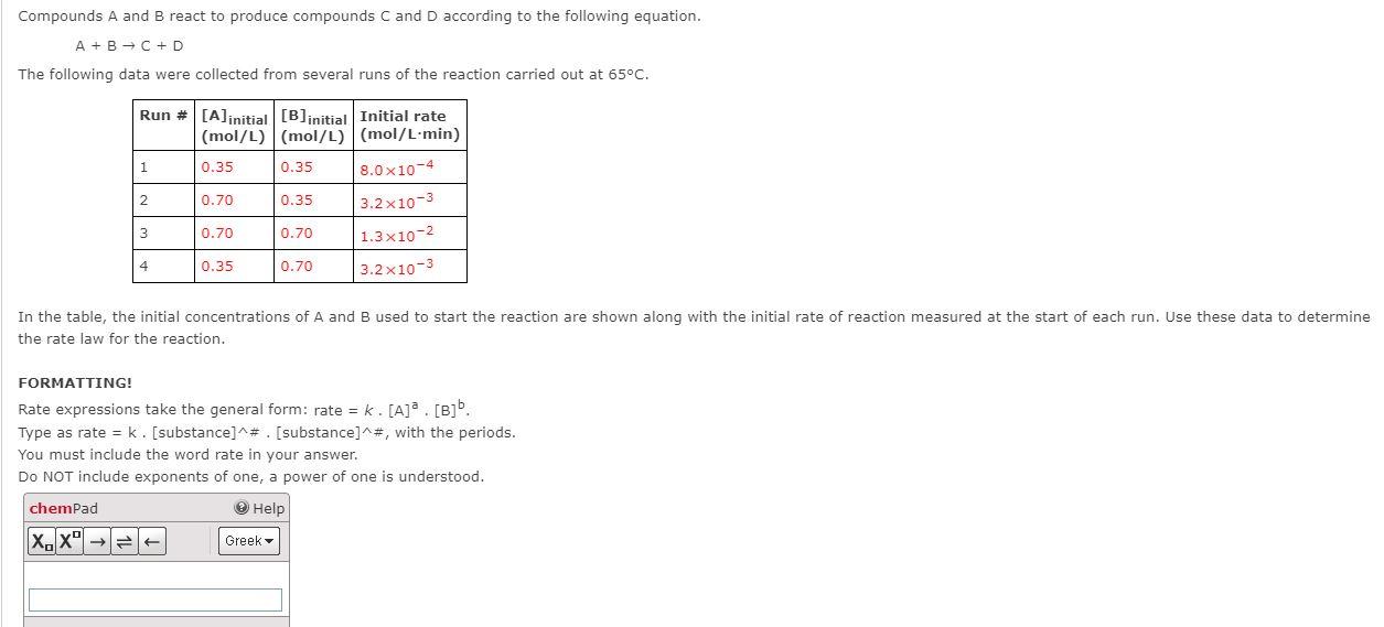 Solved Compounds A And B React To Produce Compounds C And D | Chegg.com