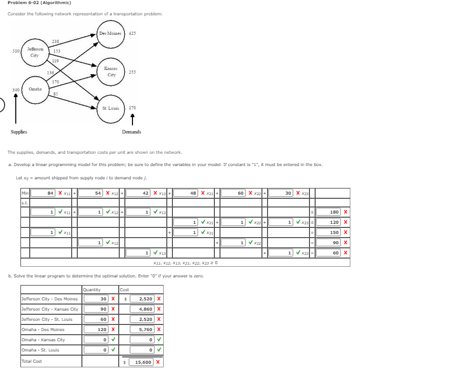 Problem 6-02 (Algorithmic) Consider the following | Chegg.com