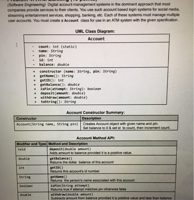 Solved (Software Engineering) Digital account management