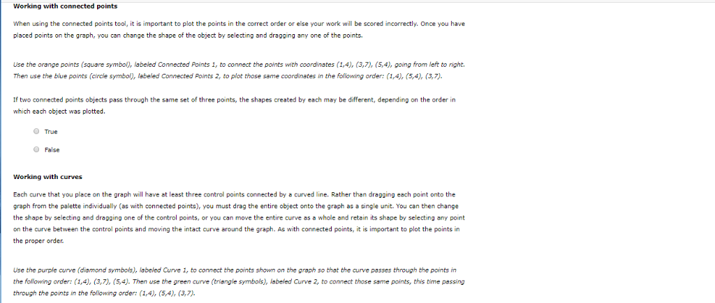 Each object you can manipulate or place on the graph | Chegg.com