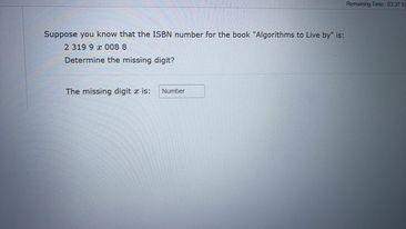 Solved Suppose you know that the ISBN number for the book | Chegg.com