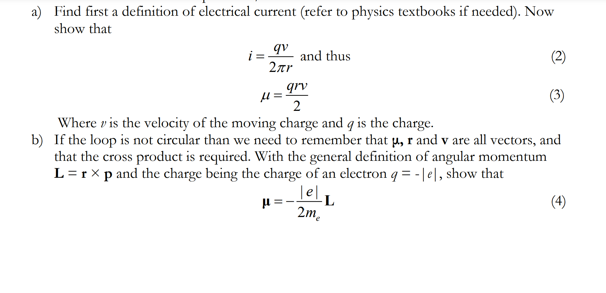 Solved a) Find first a definition of electrical current | Chegg.com