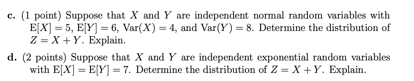 Solved Problem 3 (6 points) a. (1 point) Suppose that X and | Chegg.com