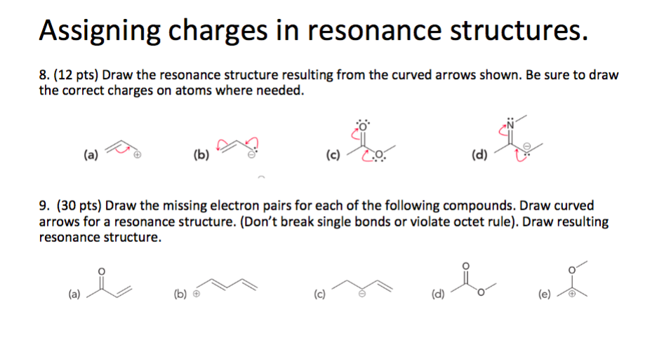 Solved Draw the resonance structure resulting from the | Chegg.com