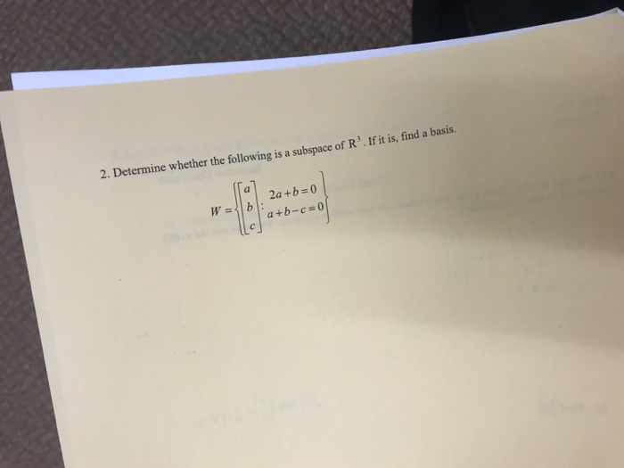 Solved Determine Whether The Following Is A Subspace Of R^3. | Chegg.com