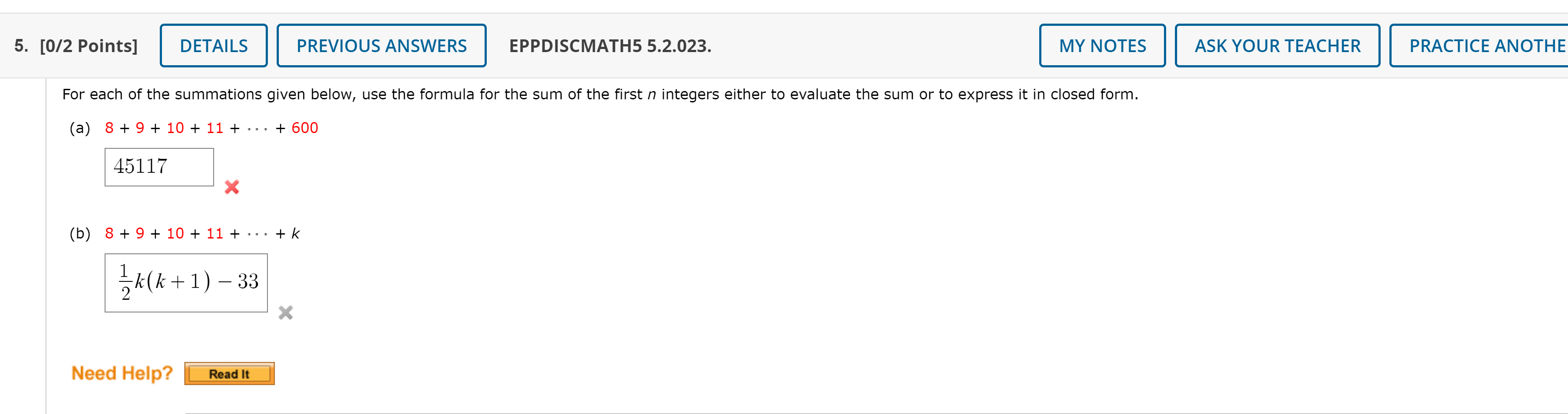 Solved 5. [0/2 Points] DETAILS PREVIOUS ANSWERS EPPDISCMATH5 | Chegg.com