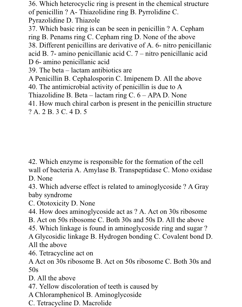 Solved Which heterocyclic ring is present in the chemical | Chegg.com