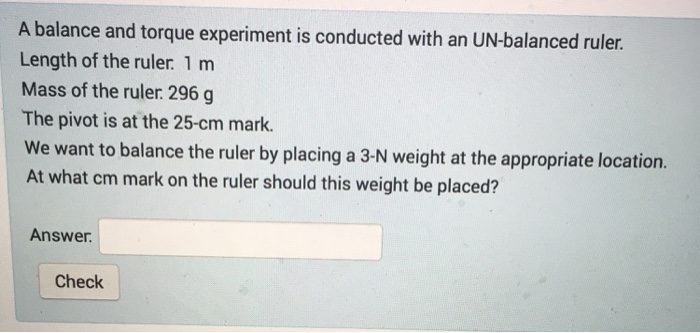 Solved Wednesday, April 10, 2019 ue and balance Torque and | Chegg.com