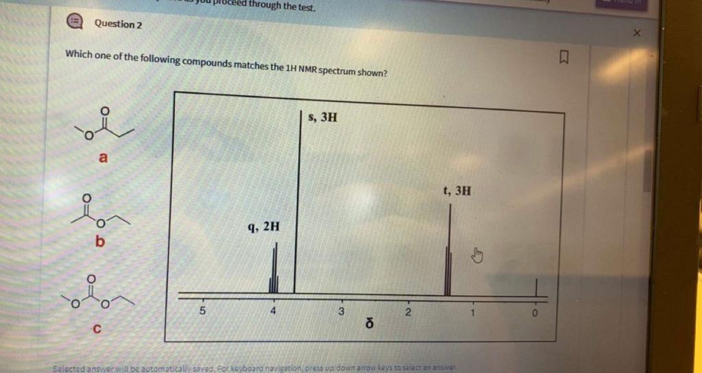 Solved Which One Of The Following Compounds Matches The 1H | Chegg.com