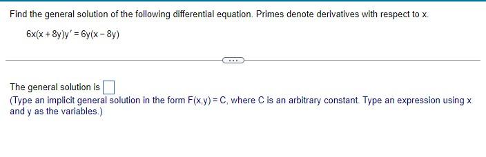 Solved Find the general solution of the following | Chegg.com