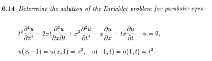 Solved 6.14 Determine the solution of the Dirichlet problem | Chegg.com